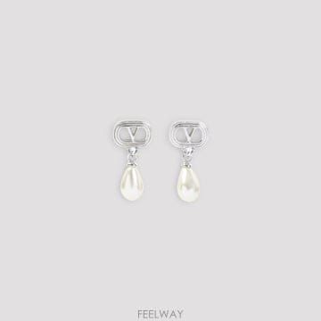 [A3] 발렌티노 8W2J0BG8WKD 귀걸이 8W2J0BG8WKD DFF RHODIUM CREAM C