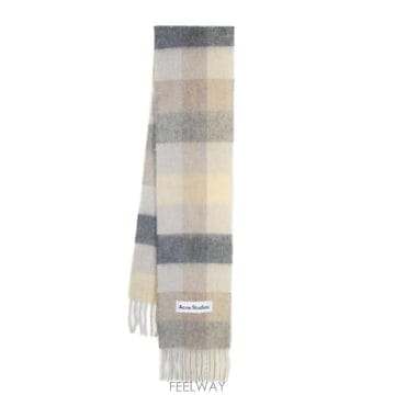 Acne 26FW ��ũ�� ��Ʃ��� ����� üũ ���÷� CA0084 DL6 VANILLA BEIGE LAVENDER26FW ��ũ�� ��Ʃ��� ����� üũ ���÷� CA0084 DL6 VAN