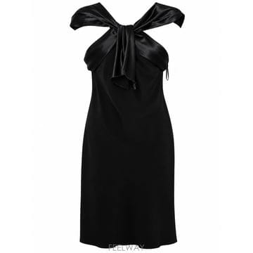 알베르타 페레티 블랙 쇼츠 SATINFINISH 비스코스 드레스 A B0302329812