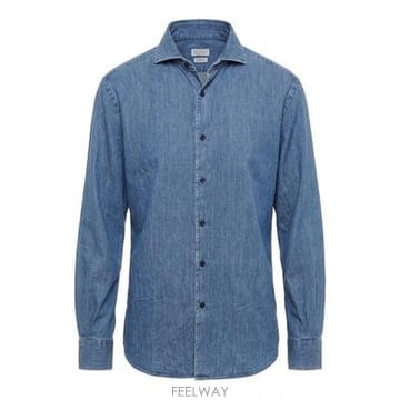 브루넬로 쿠치넬리 데님 셔츠 MH192S1898 C8333 B0172330073