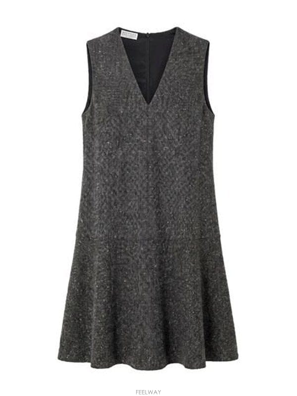 Brunello Cucinelli ���ڷ� ��ġ�ڸ� ���� �� ���ϰ� �̴� �巹�� MD002A5526  B0172330095���ڷ� ��ġ�ڸ� ���� �� ���ϰ� �̴� �巹�� MD002A552