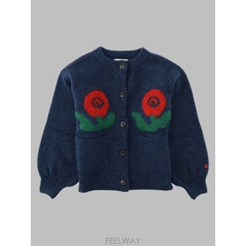 26 F/W 보보쇼즈 스탬프 BLOOM 가디건 (KIDS 상품) B2 B0042285682