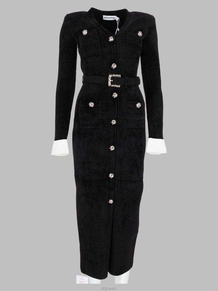 Self Portrait 26 F/W ���� ��Ʈ����Ʈ �巹�� AW26-099M-B_BLACK B004230894726 F/W ���� ��Ʈ����Ʈ �巹�� AW26-099M-B_BLACK B00423