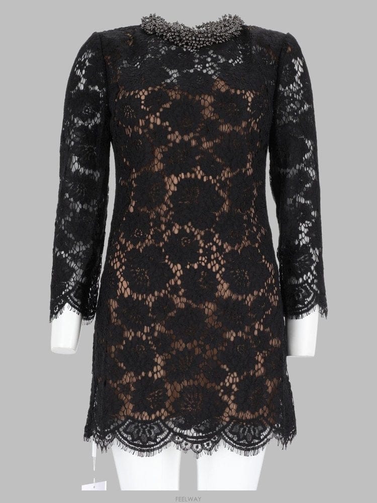 Self Portrait 26 F/W ���� ��Ʈ����Ʈ �巹�� AW26-045S-B_BLACK B004230897726 F/W ���� ��Ʈ����Ʈ �巹�� AW26-045S-B_BLACK B00423