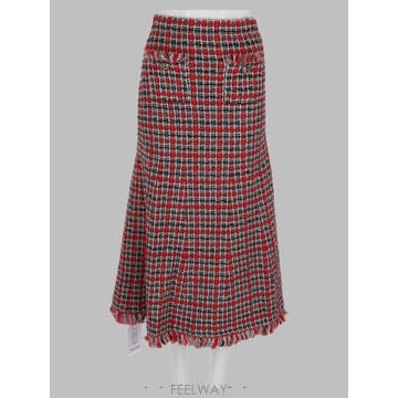 26 F/W 셀프 포트레이트 스커트 AW26-146MSK-R_RED B0042309097