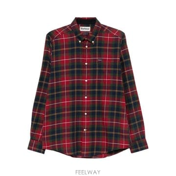 바버 체크 셔츠 RED