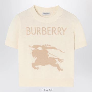 26 F/W 버버리 아이보리 니트 탑 WITH EKD 로고 (KIDS B0052328609