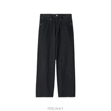  straight five pocket pants in washed selvedge denim 1226905