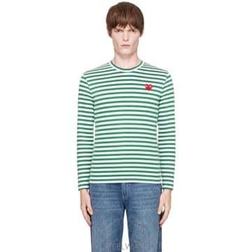 꼼데가르송 화이트   화이트 엠블럼 레드 하트 티셔츠 AX T164 051 TP877814458