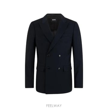 26 FW 보스 피크드 라펠 더블 브레스티드 블레이저 50567512 TP457795878