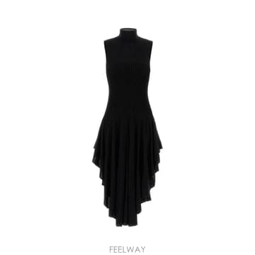 [X45]알라이아 AA9R3267K162D 995 여성 원피스 롱 미디 미니 드레스 Black knit dr