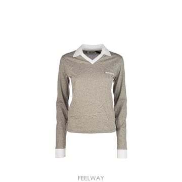 Miu Miu [W63]�̿�̿� MJLA57192Q F052N ���� Ƽ���� ���� ž T SHIRT[W63]�̿�̿� MJLA57192Q F052N ���� Ƽ���� ���� ž T S