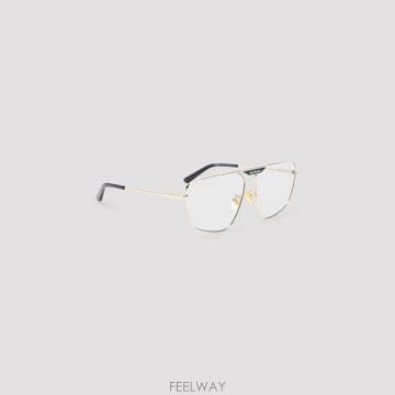 26FW 발렌시아가 태그 2.0 내비게이터 선글라스 703445 T0005 1484 GOLD CLEAR