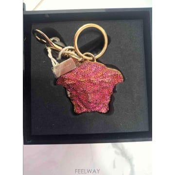 베르사체 크리스탈 핑크 메두사 키링