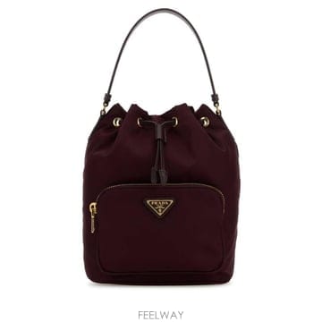 26FW 프라다 리에디션 1995 리나일론 듀엣 버킷백 1BH038VUOPRV44 F0007 Burgundy