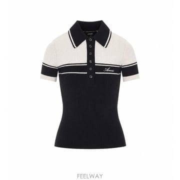 26 F/W 아미리 SCRIPT 로고 니트 슬림 폴로 426KN013 B0012331299