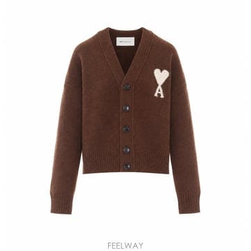 26 F/W 아미 아미 드 꾀흐 로고 가디건 UKC365/KN0135 B0012331309