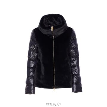 26 F/W 에르노 하이 넥 인조 퍼 다운 자켓 PI002017D12 B0032251068