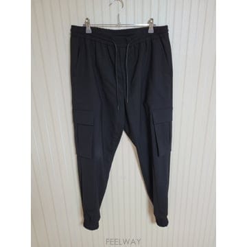 준지 21SS 블랙 울 블렌디드 카고조거 팬츠바지 50