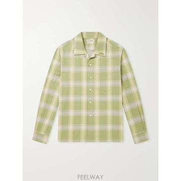 JW 앤더슨 REVERSIBLECOLLAR 로고-엠브로이드 체크 코 B0082331842