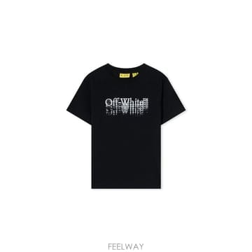 오프화이트 빅 BOOKISH 스탬프 쇼츠 슬리브 티셔츠 (KIDS  B0302331650