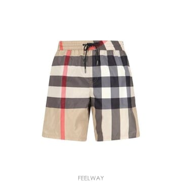 26FW 버버리 체크 스윔 팬츠 8112682 A7028 BEIGE