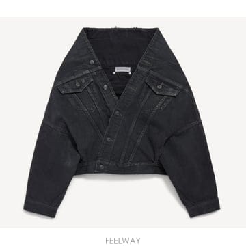 26 F/W 발렌시아가 오프 숄더 자켓 A0097LTBP47/8975 B0742329646