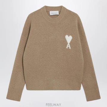 26 F/W 아미 베이지 아미 드 꾀흐 스웨터 인 울 블렌드 UKS8 B0052331969