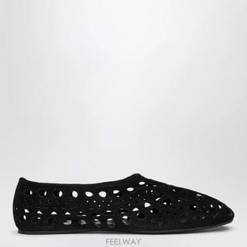 26 F/W 알라이아 블랙 스웨이드 VIENNE 크랙 슬리퍼 AA3A B0052332012