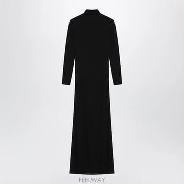 26 F/W 알라이아 롱 블랙 핏 저지 드레스 AA9R3254J132 B0052332078