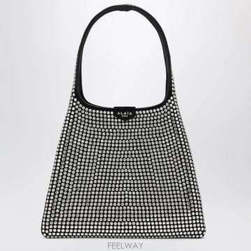 26 F/W 알라이아 스몰 블랙 스터드 레더 호보 백 AA1L1017 B0052332087