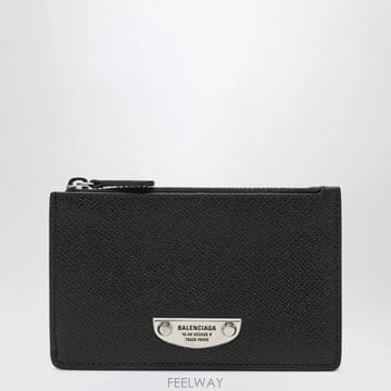 26 F/W 발렌시아가 르 시티 UPTOWN 블랙 카프스킨 코인 지갑 B0052332092