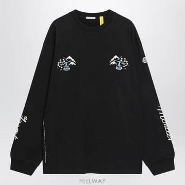 26 F/W 몽클레어 블랙 롱슬리브 코튼 티셔츠 8D0000189AZ B0052332104
