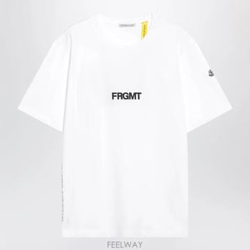 26 F/W 몽클레어 화이트 코튼 티셔츠 WITH 도그 프린트 8C0 B0052332106
