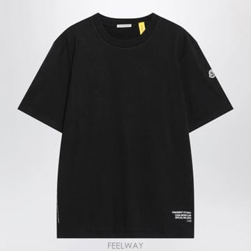 26 F/W 몽클레어 블랙 코튼 로고 티셔츠 8C0000189AZI- B0052332107
