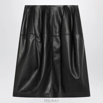 26 F/W 토템 블랙 KNEELENGTH 스커트 인 나파 레더 26 B0052332115