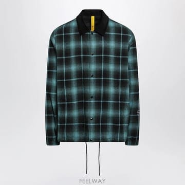 26 F/W 몽클레어 RYUHA 블랙 & 그린 코튼 셔츠 자켓 1A0 B0052332126