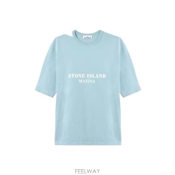 Stone Island 26SS ���� ���Ϸ��� ���� Ƽ���� L1S152100018 S0X16V004A POWDER BLUE26SS ���� ���Ϸ��� ���� Ƽ���� L1S152100018 S0X16V004A