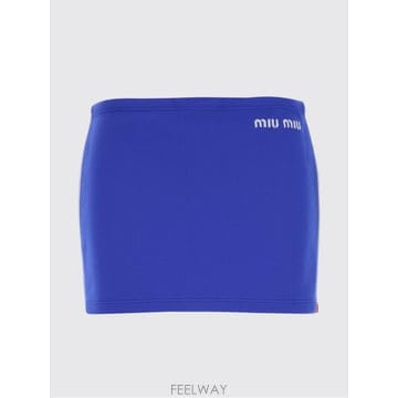 [A6] 미우미우 MMG584SOOO148O 여성 미디 스커트 MMG584SOOO148O-F0Q0U