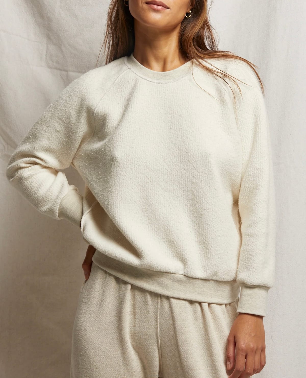 | Other Brand | perfectwhitetee ziggy shrunken reverse fleece crew neck sweaperfectwhitetee ziggy shrunken reverse fleece crew nec