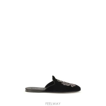해외 이태리배송 AW26 돌체 앤 가바나 남성 벨벳 슬리퍼 A80310AO249_8B979