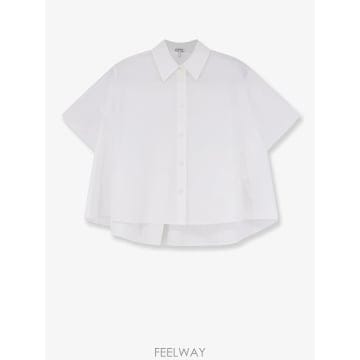 로에베 반팔 트라페즈 셔츠 WHITE
