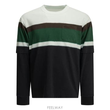 [V90]사카이 26 04134M020 남성 티셔츠 상의 반팔티 Chusen Dyed Crew Neck T 