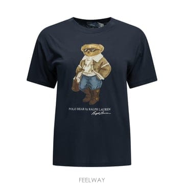 [V90]폴로  211B23863001MIDNIGHT OCEAN 여성 티셔츠 상의 Polo Bear Crew