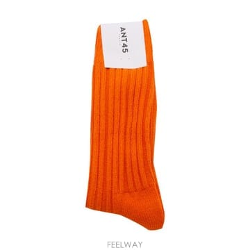 [S27]ANT45 TINO SHORTO91 남성 삭스 캐주얼 양말 로고 패션잡화 ORANGE COTTON