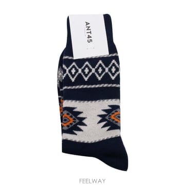 [S27]ANT45 HOUSTON SHORTC01 남성 삭스 캐주얼 양말 로고 패션잡화 BLUE COTTON