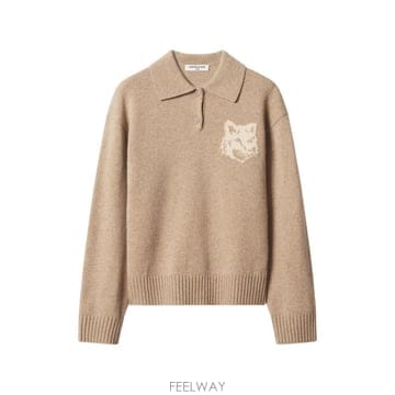 메종키츠네 폴로 티셔츠 베이지