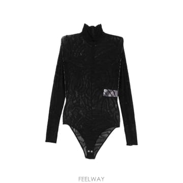 PUCCI sheer mock neck bodysuit 12269062488328 TP725680102