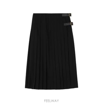 버버리 울 미디 킬트