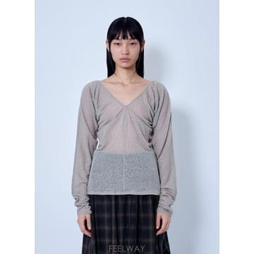 26 FW 아워레가시 여성 Cheer V Neck Top our0265012bei